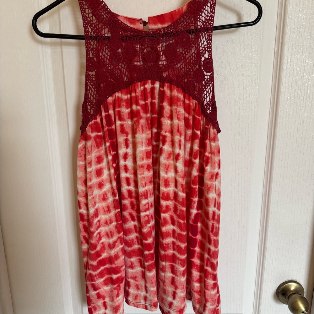 No Boundaries Red and White Halter Sundress